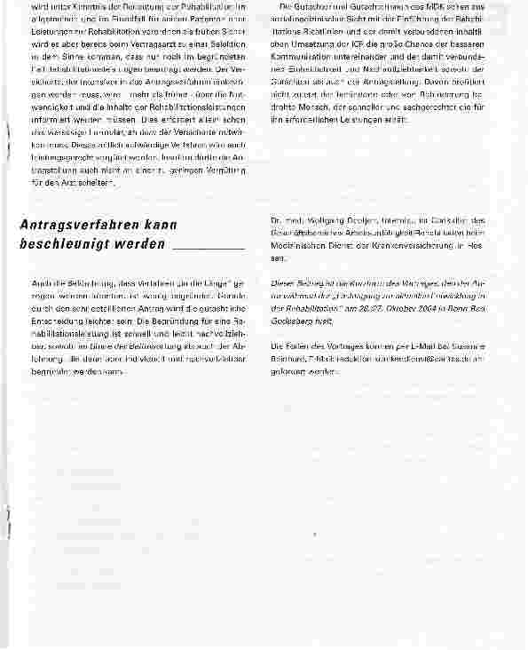 Vorschauseite 3: Kommunikation verbessern. Die Intention der Rehabiliations-Richtlinien aus sozialmedizinischer Sicht