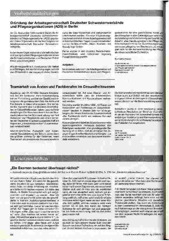 Vorschauseite 1: Teamarbeit von Ärzten und Fachberufen im Gesundheitswesen.