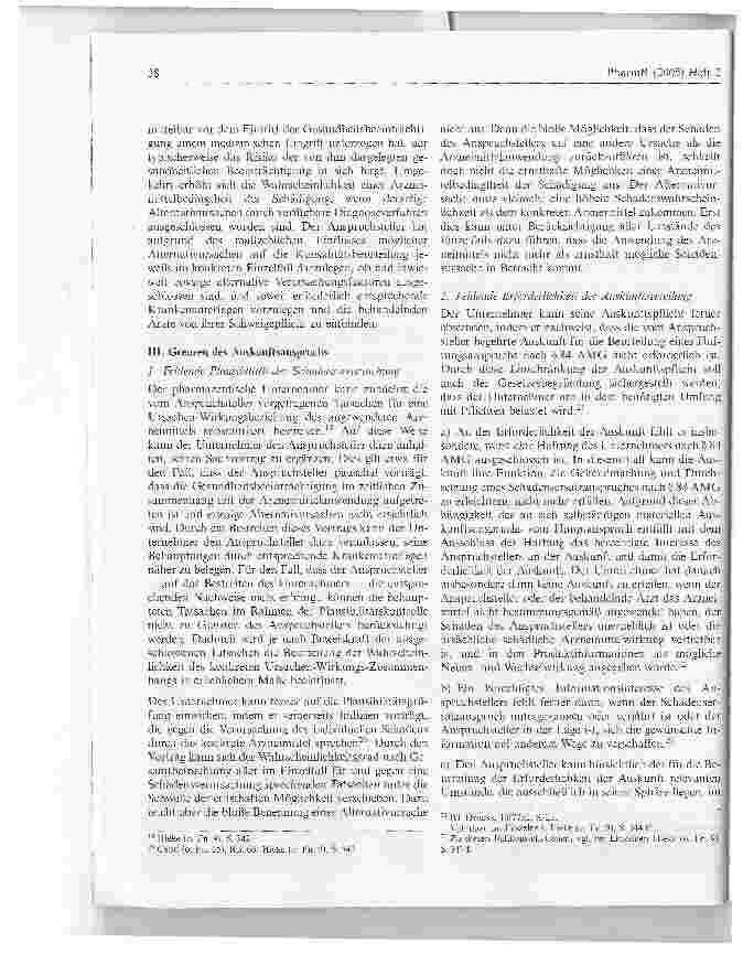 Vorschauseite 4: Die Auskunftspflicht des pharmazeutischen Unternehmers nach § 84a Abs. 1 AMG