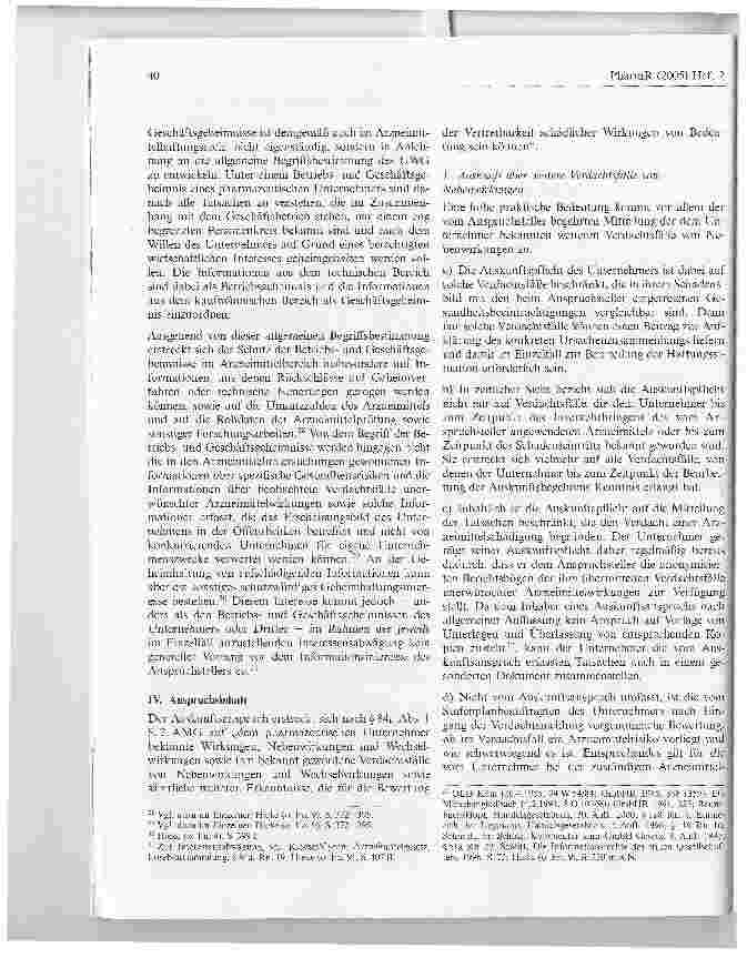Vorschauseite 6: Die Auskunftspflicht des pharmazeutischen Unternehmers nach § 84a Abs. 1 AMG