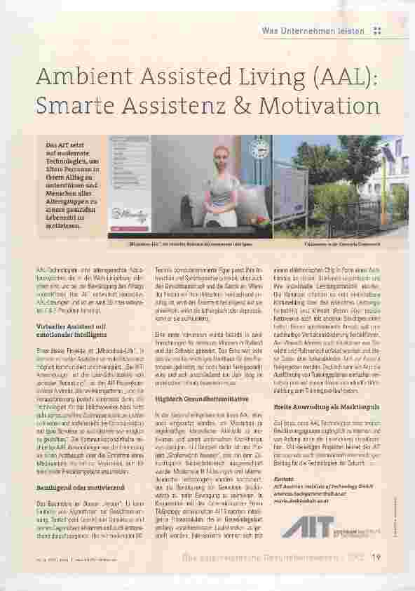 Vorschauseite 1: Ambient Assisted Living (AAL): Smarte Assistenz & Motivation
