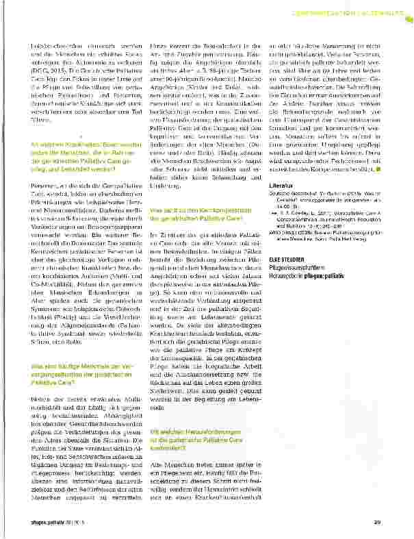 Vorschauseite 2: Geriatrische Palliative Care