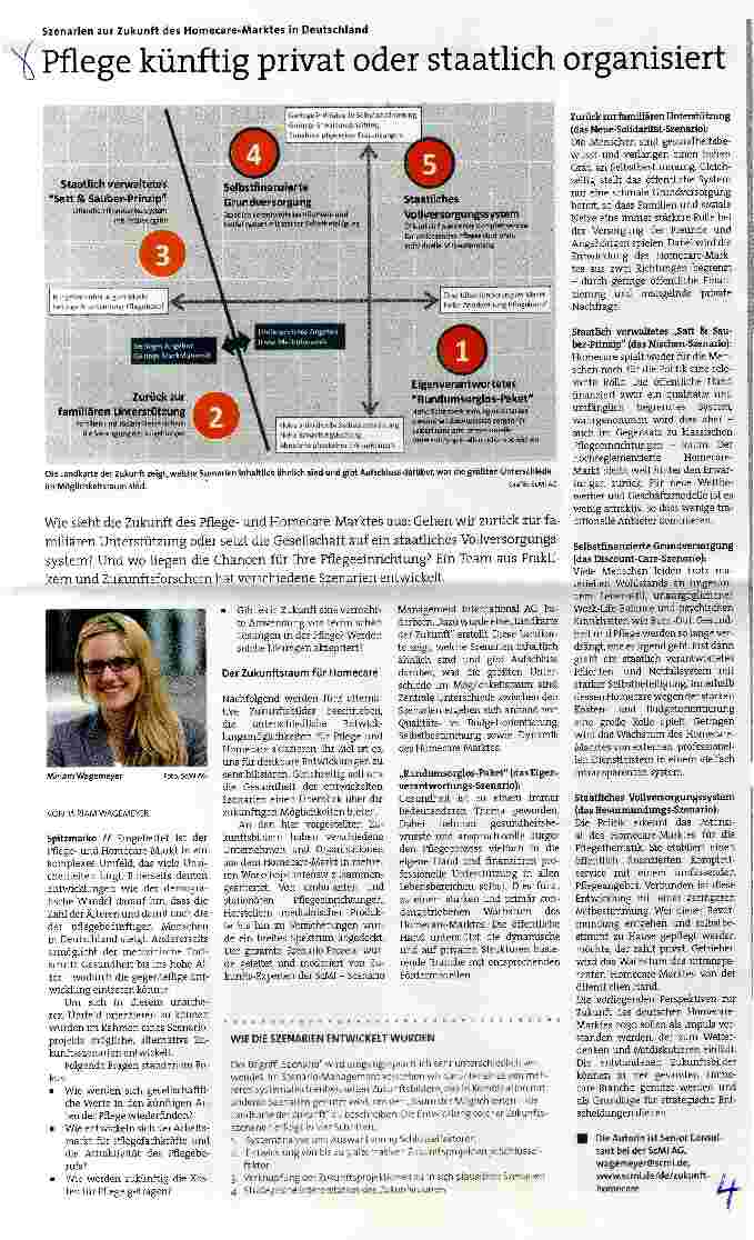 Vorschauseite 1: Pflege künftig privat oder staatlich organisiert