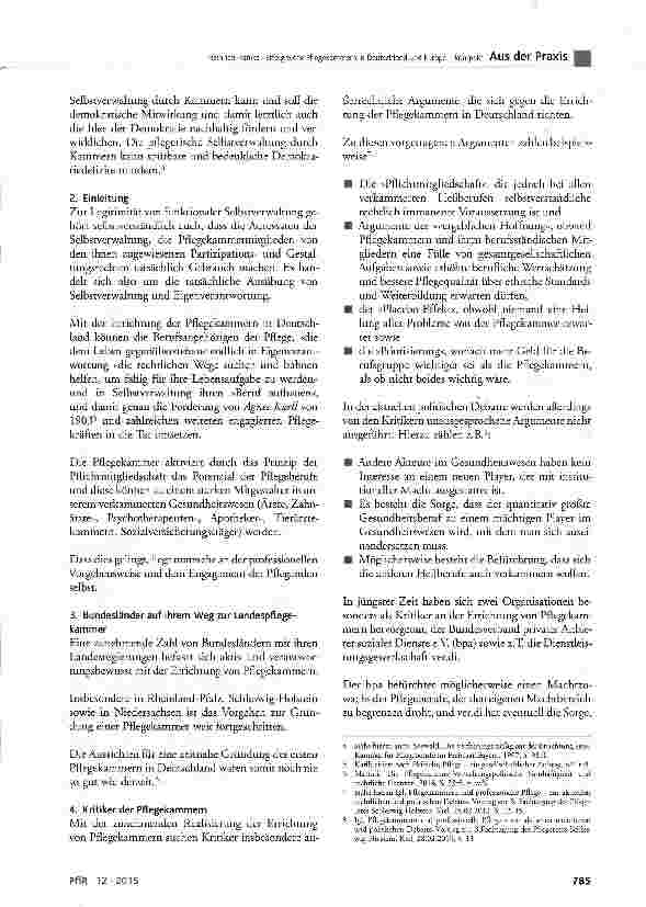 Vorschauseite 2: Erfolgreiche Pflegekammern in Deutschland und Europa - kompakt