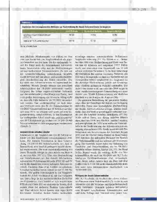 Vorschauseite 5: Anzahl der Schwerverletzten in Deutschland