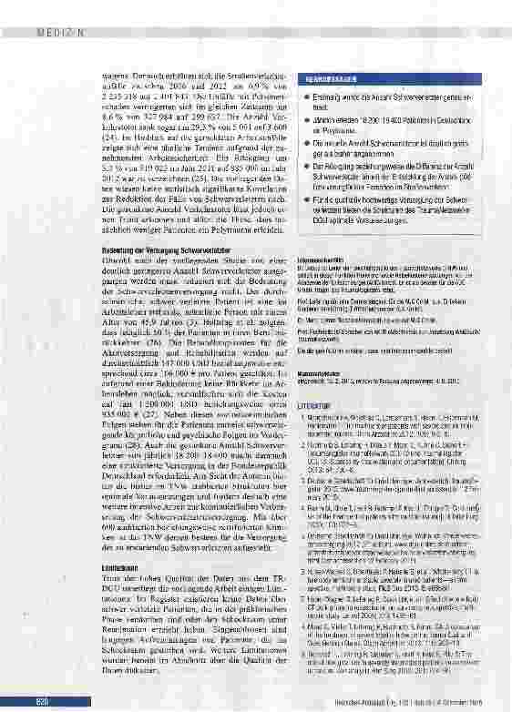 Vorschauseite 6: Anzahl der Schwerverletzten in Deutschland