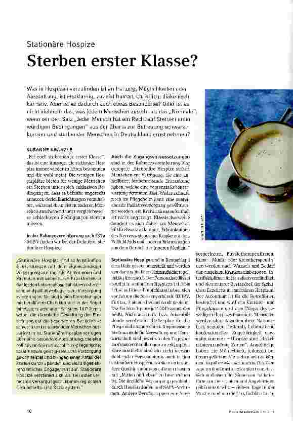 Vorschauseite 1: Sterben erster Klasse?