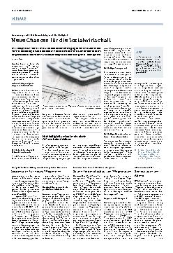 Vorschauseite 1: Neue Chancen für die Sozialwirtschaft