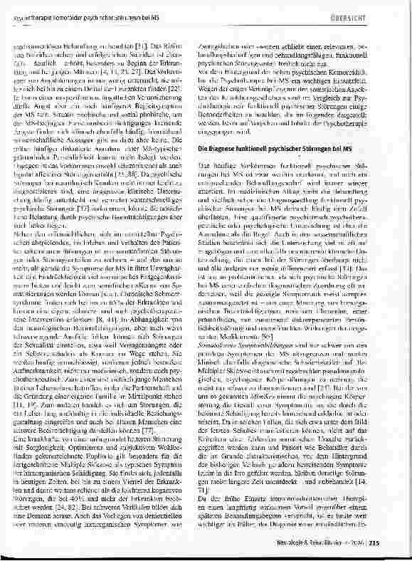 Vorschauseite 2: Psychotherapie komorbider psychischer Störungen bei MS