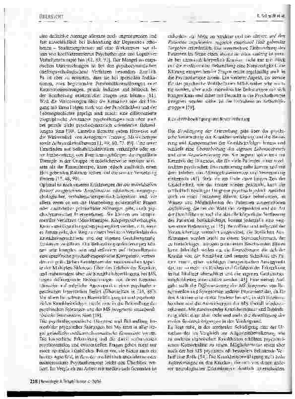 Vorschauseite 5: Psychotherapie komorbider psychischer Störungen bei MS