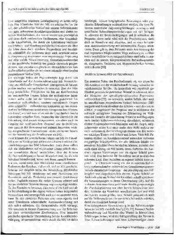Vorschauseite 6: Psychotherapie komorbider psychischer Störungen bei MS