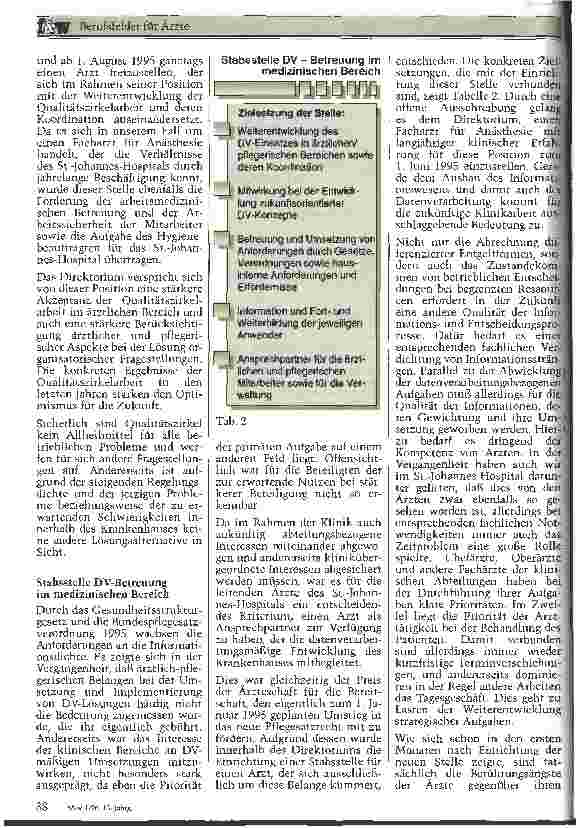 Vorschauseite 3: Berufsfelder für Ärzte im Krankenhausmanagement