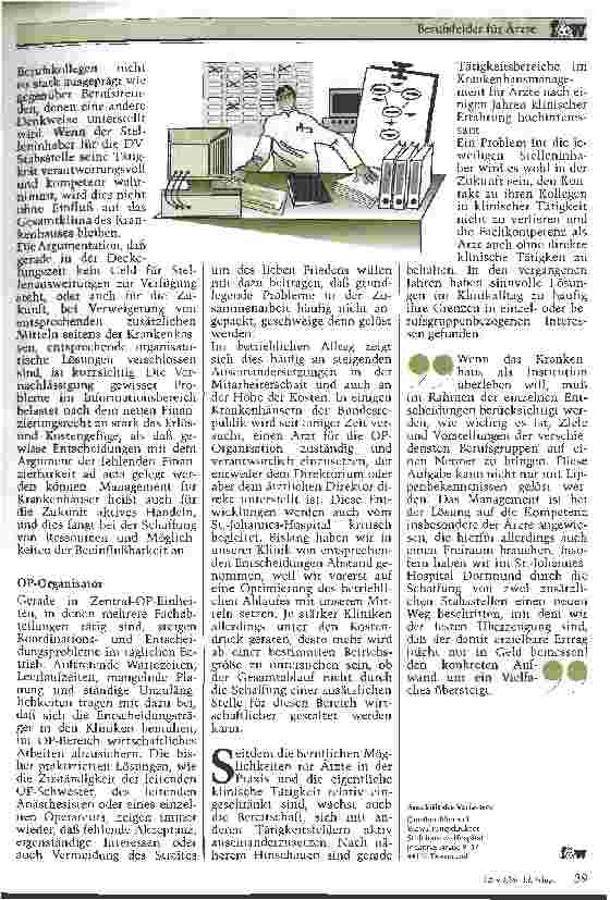 Vorschauseite 4: Berufsfelder für Ärzte im Krankenhausmanagement