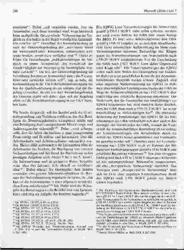 Vorschauseite 2: Zur Vereinbarkeit des Verfahrens der Nutzenbewertung nach § 35b SGB V mit der Transparenzrichtlinie