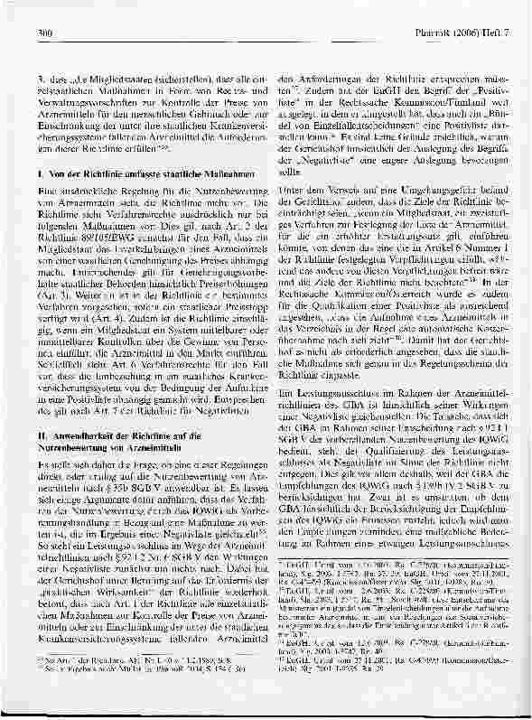 Vorschauseite 4: Zur Vereinbarkeit des Verfahrens der Nutzenbewertung nach § 35b SGB V mit der Transparenzrichtlinie