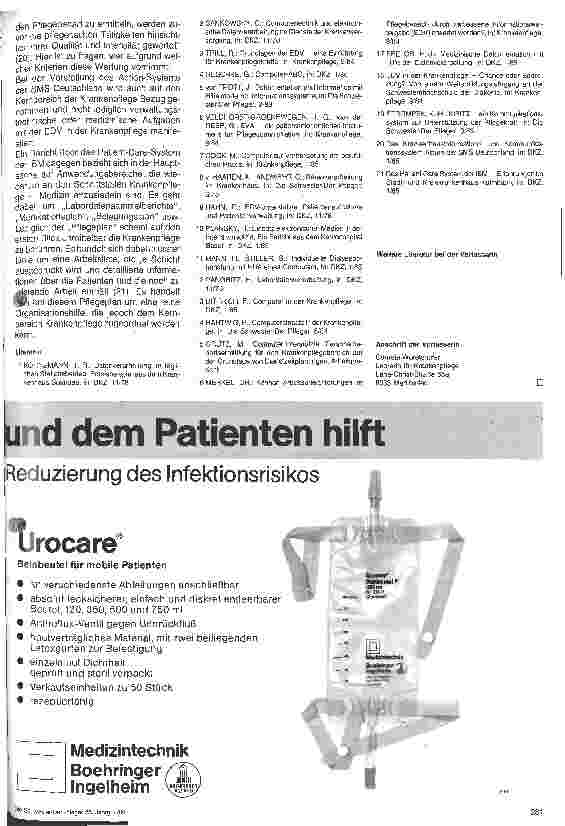 Vorschauseite 4: Elektronische Datenverarbeitung in der Krankenpflege 2. Folge: Praxis, Probleme. Perspektiven 1. Teil