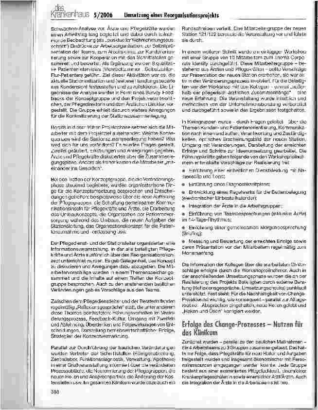 Vorschauseite 3: Umsetzung eines Reorganisationsprojekts der Universitätsklinikum Gießen und Marburg GmbH