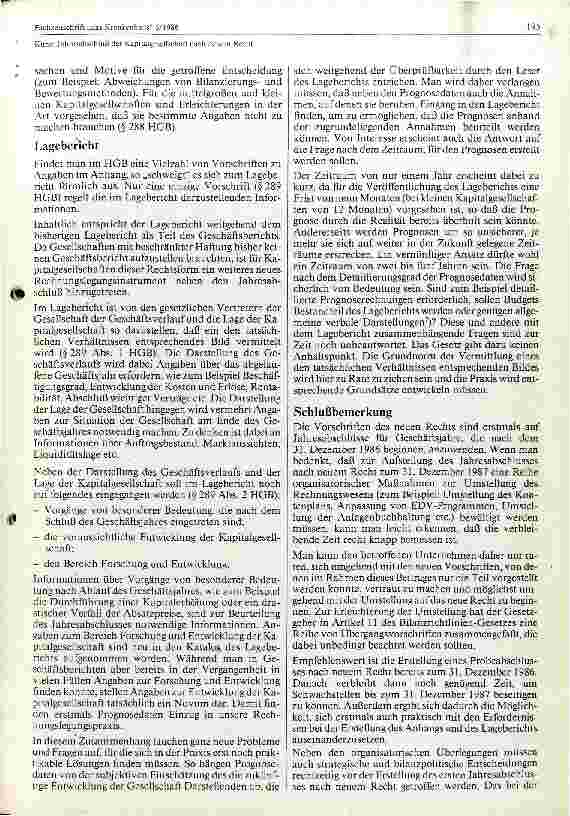Vorschauseite 6: Jahresabschluß der Kapitalgesellschaft nach neuen Recht