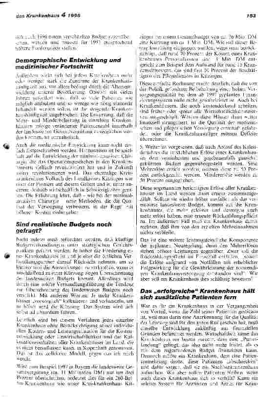 Vorschauseite 3: 3. Stufe der Gesundheitsreform: Kollektive Budgetkürzungen im Krankenhaus