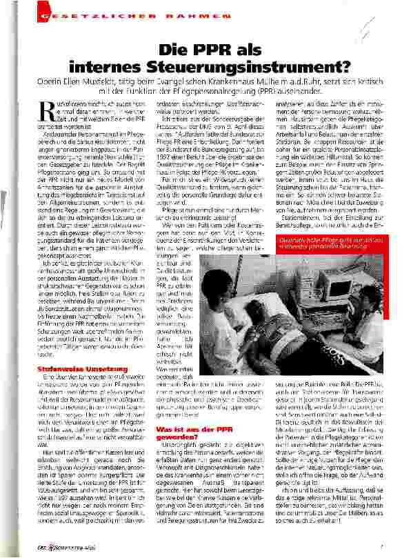 Vorschauseite 1: Die PPR als internes Steuerungsinstrument?
