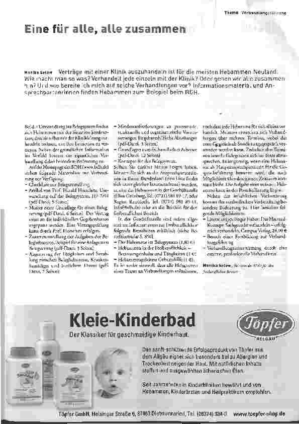 Vorschauseite 1: Eine für alle, alle zusammen