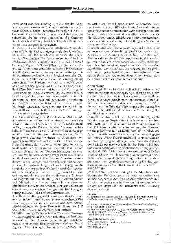 Vorschauseite 2: Verblistern durch den Apotheker ist erlaubt
