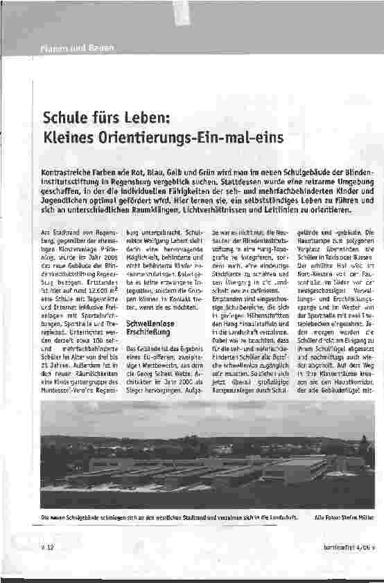 Vorschauseite 1: Schule fürs Leben: Kleines Orientierungs-Ein-mal-eins