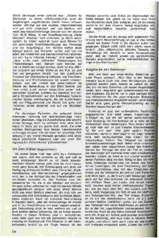Vorschauseite 2: Intensivpflege und Seelsorge