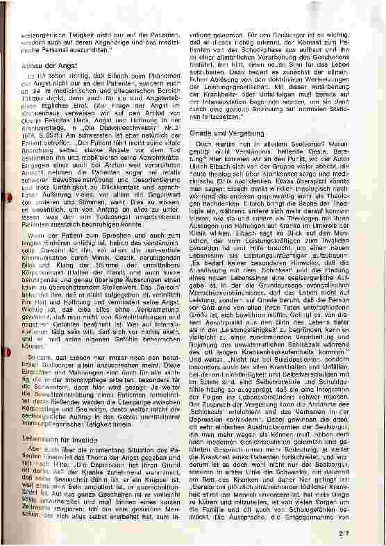 Vorschauseite 3: Intensivpflege und Seelsorge