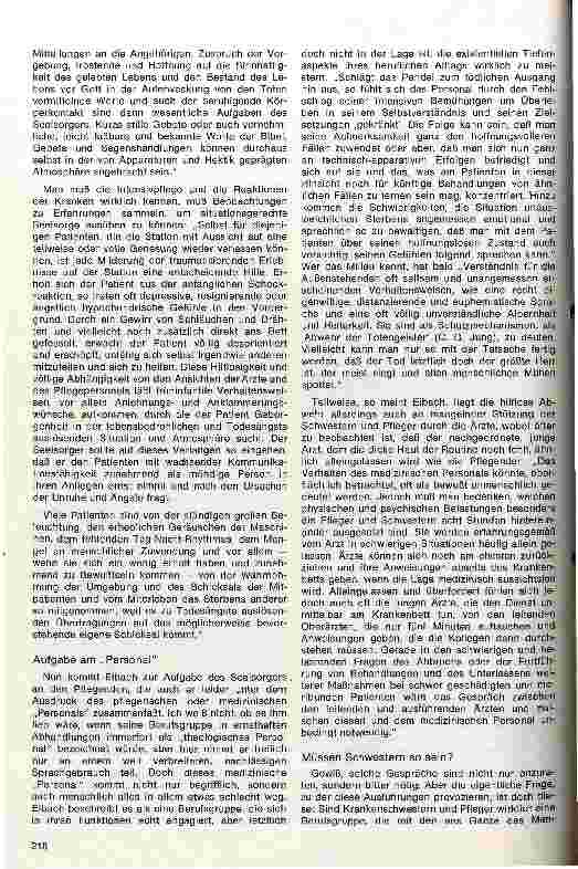 Vorschauseite 4: Intensivpflege und Seelsorge