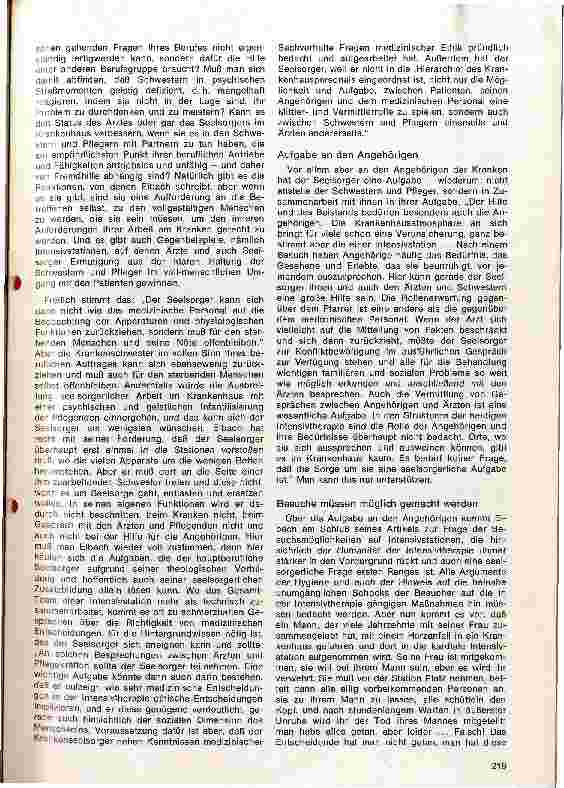Vorschauseite 5: Intensivpflege und Seelsorge