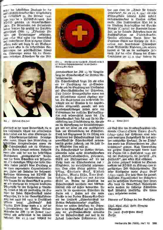 Vorschauseite 2: Die Schwesternschaft der Sektion Gesundheitswesen im FDGB 1947 - 1951