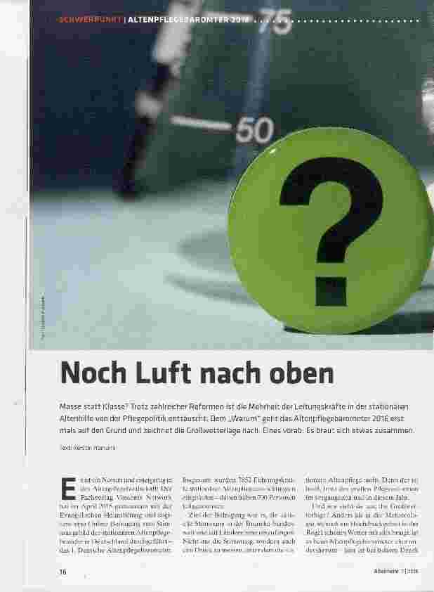 Vorschauseite 1: Noch Luft nach oben
