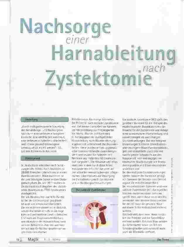 Vorschauseite 1: Nachsorge einer Harnableitung nach Zystektomie