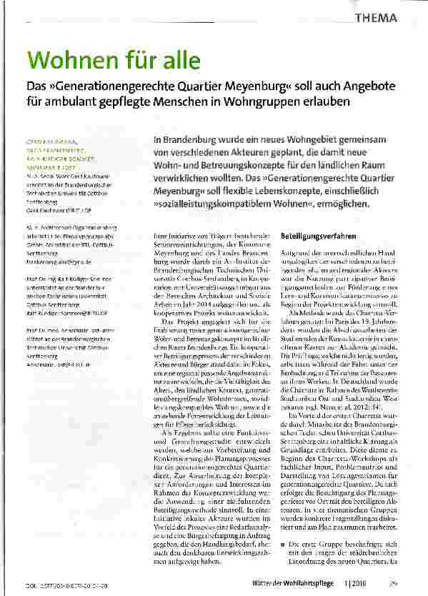 Vorschauseite 1: Wohnen für alle