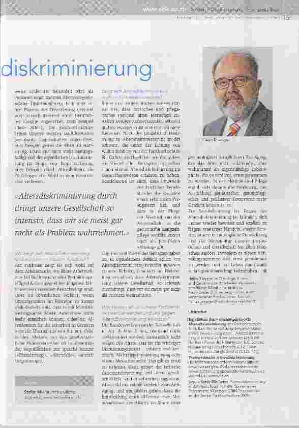 Vorschauseite 2: Pflege nicht gefeit vor Altersdiskriminierung