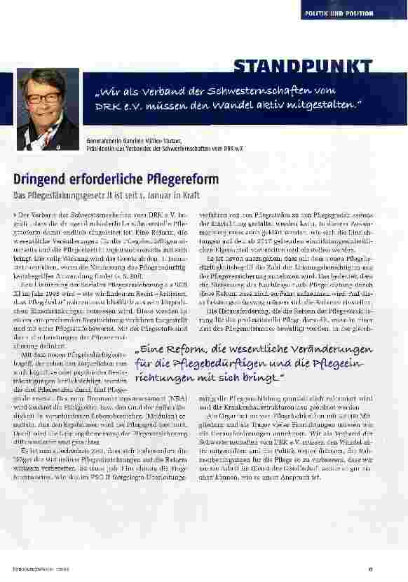 Vorschauseite 1: Dringend erforderliche Pflegereform