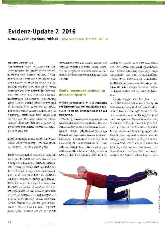 Vorschauseite 1: Evidenz-Update 2_2016