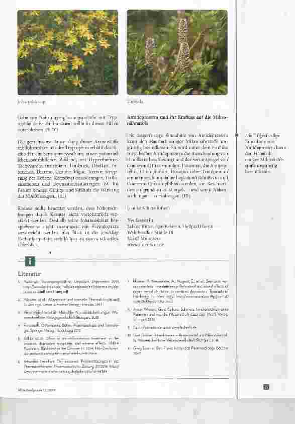 Vorschauseite 4: Antidepressiva Wissenswertes für die Naturheilpraxis