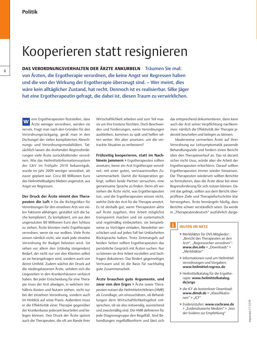 Vorschauseite 1: Das Verordnungsverhalten der Ärzte ankurbeln ? Kooperieren statt resignieren