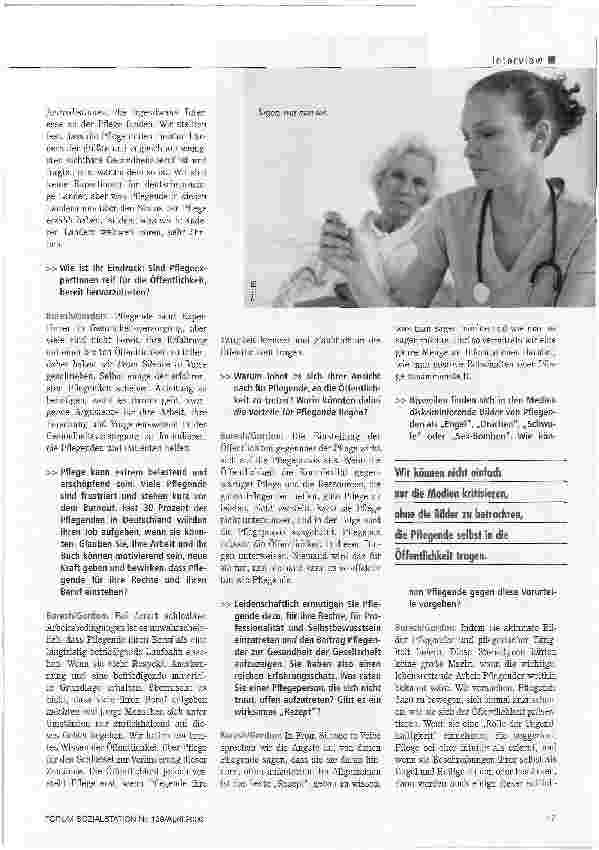 Vorschauseite 2: Es kommt darauf an, genau zu wissen, was man wie sagen willDer Pflege eine Stimme geben