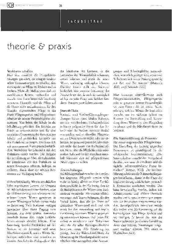 Vorschauseite 2: Die Theorie-Praxis-Kluft Wege zu einer bewussten Transferkultur