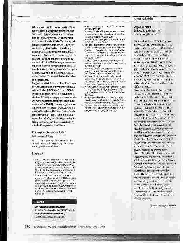 Vorschauseite 6: Nichtkommerzielle klinische Prüfung - wer wird Sponsor?