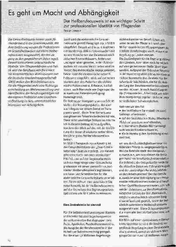 Vorschauseite 1: Es geht um Macht und Abhängigkeit