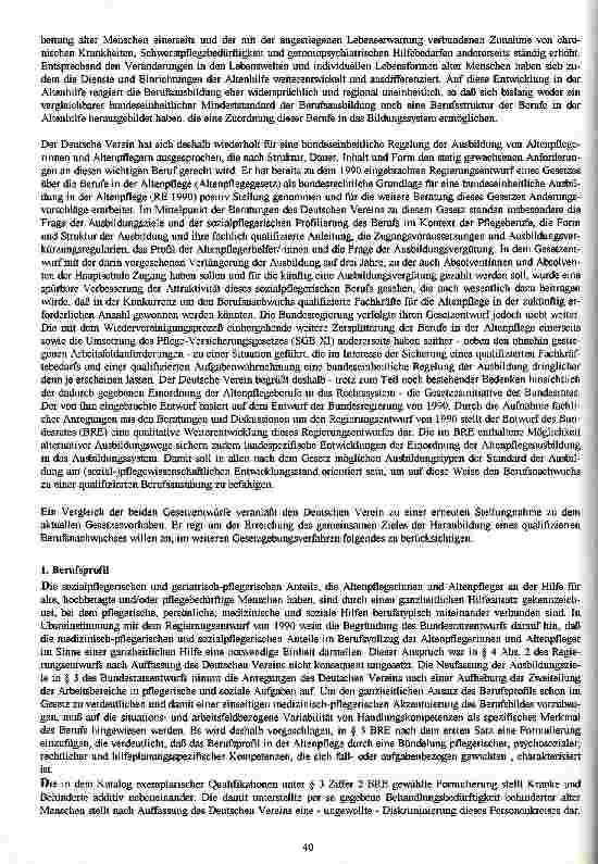Vorschauseite 2: Stellungnahme des Deutschen Vereins zum Entwurf des Bundesrates zu einem Gesetz über die Berufe in der Altenpflege