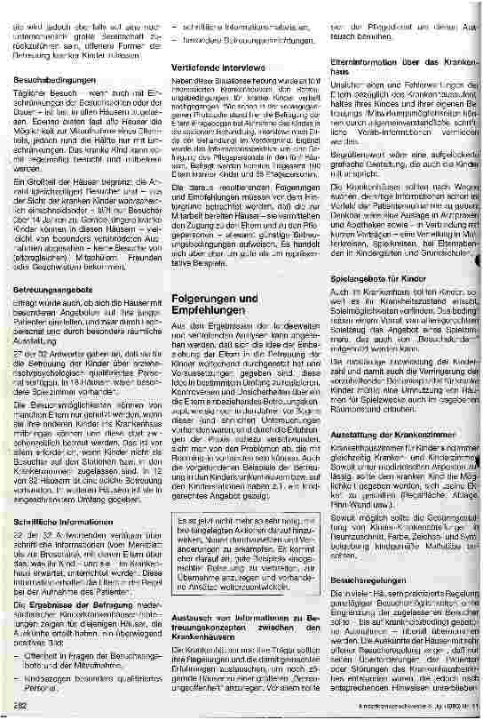 Vorschauseite 2: Kinder im Krankenhaus Ergebnisse und Empfehlungen einer Untersuchung