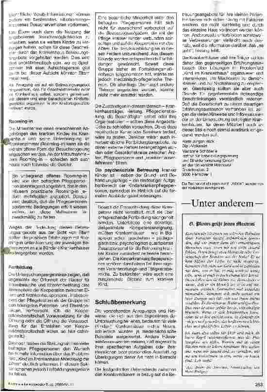 Vorschauseite 3: Kinder im Krankenhaus Ergebnisse und Empfehlungen einer Untersuchung