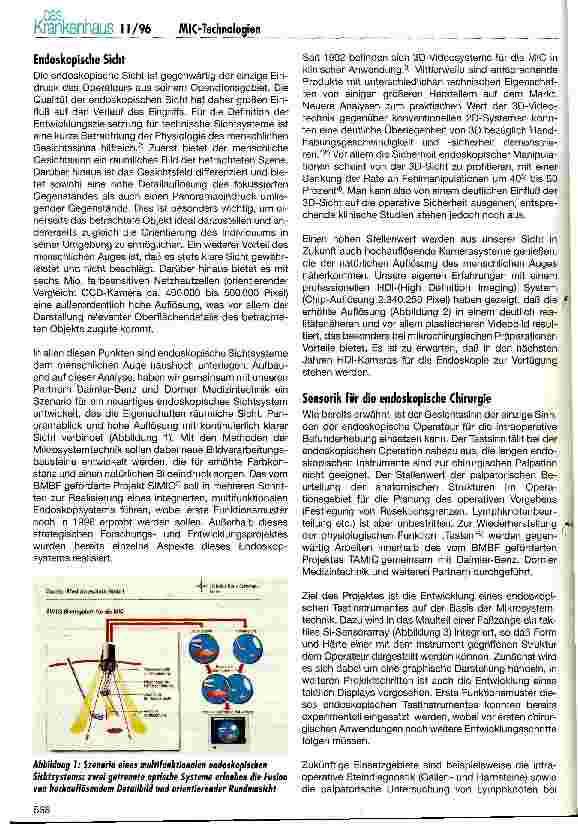 Vorschauseite 2: Technologien für die minimal invasive Chirurgie - Entwicklungsstand und Perspektiven