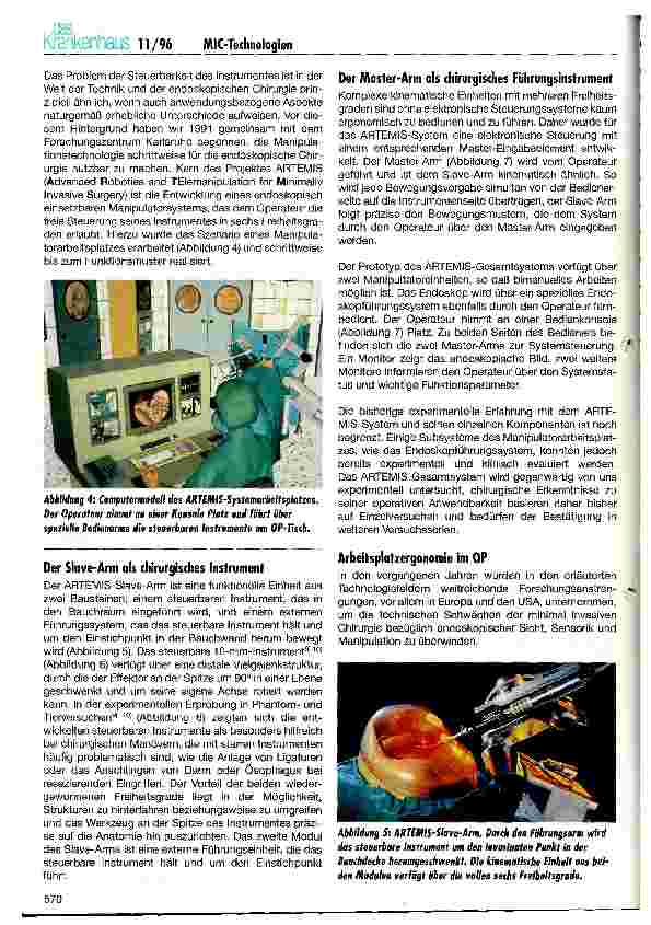 Vorschauseite 4: Technologien für die minimal invasive Chirurgie - Entwicklungsstand und Perspektiven