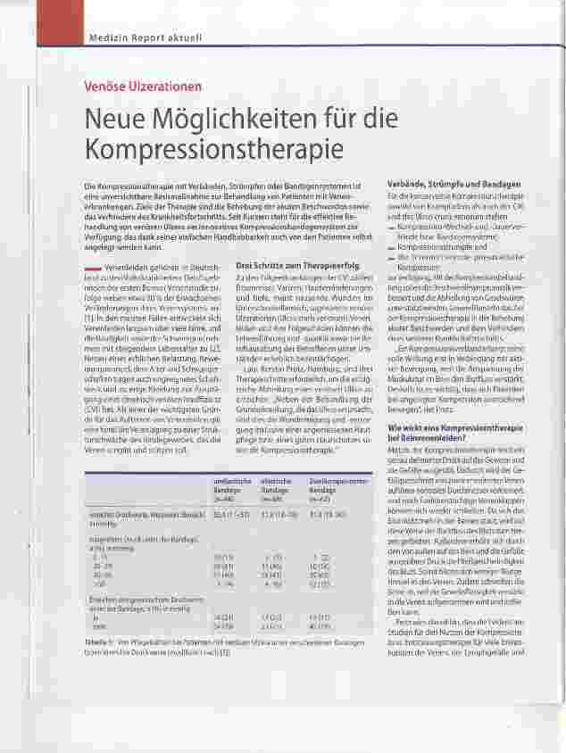 Vorschauseite 1: Neue Möglichkeiten für die Kompressionstherapie